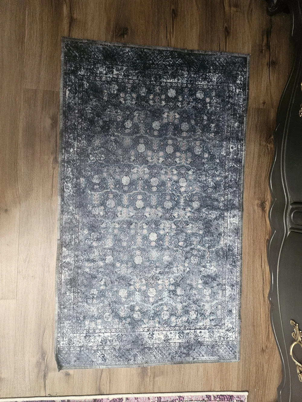 Blue Vintage-Style Area Rug - Home Bath 2x3